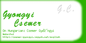 gyongyi csemer business card